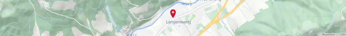 Kartendarstellung des Standorts für Andreas-Apotheke Langenwang in 8665 Langenwang